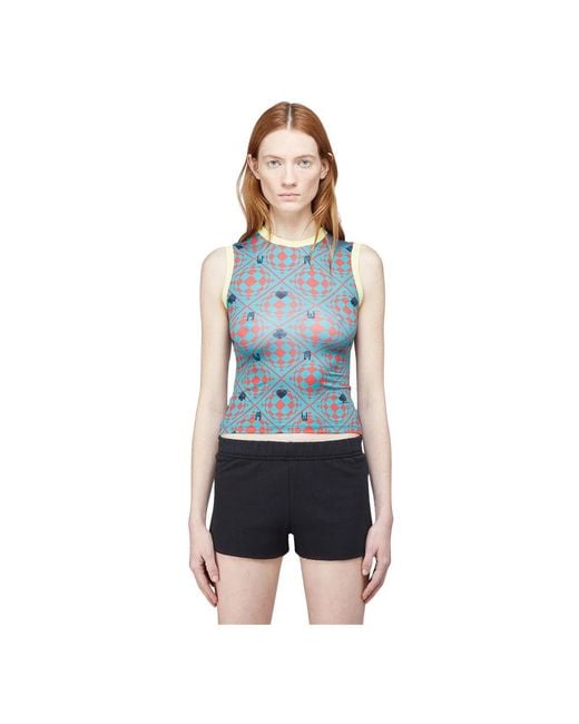 Maisie Wilen Blue Sleeveless Tops