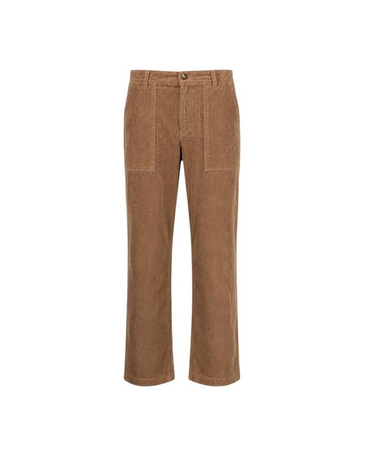Sebago Brown Straight Trousers for men