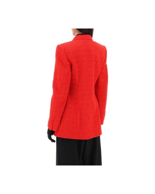 Balenciaga Red Stylische denim jacke für männer