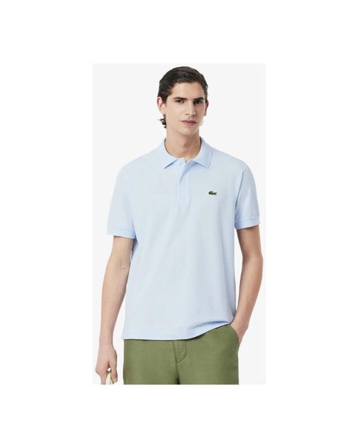 Lacoste Tops ,Blauw ,Katoen Heldere Blauwe Polo Shirt Lichtgewicht Piqué in het Blue voor heren