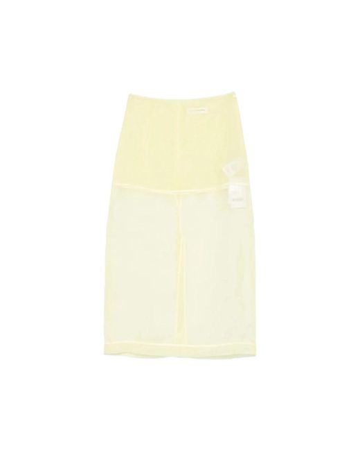 Frankie Shop Yellow Midi Skirts