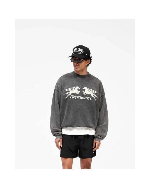 Represent Gray Sweatshirts for men
