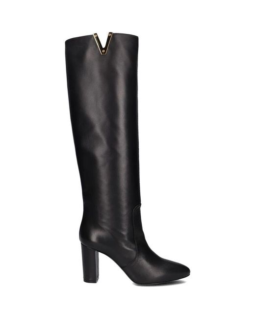 Via Roma 15 Black Soft Nero Stiefel Schwarz Leder
