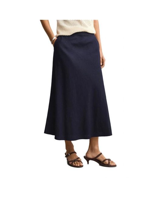 Midi Skirts Gant en coloris Blue