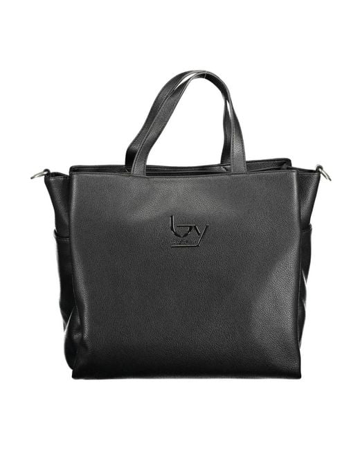 Byblos Black Schwarze polyurethan-handtasche mit mehreren taschen