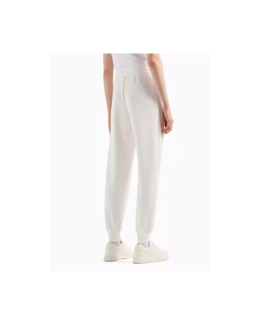 Armani Exchange White Gemütliche fleece sweatpants für täglichen komfort