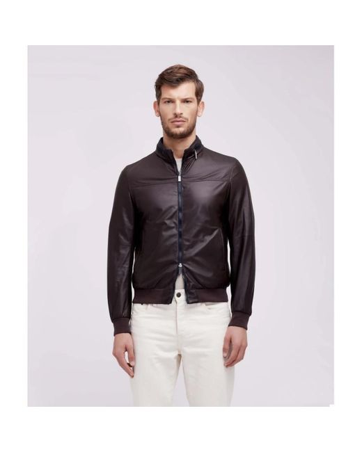 Gimo's Jassen ,Bruin ,Leather Jassen in het Black voor heren