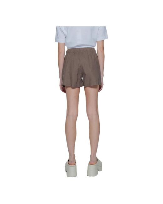 ONLY Gray Leinen pull-up shorts frühjahr/sommer kollektion