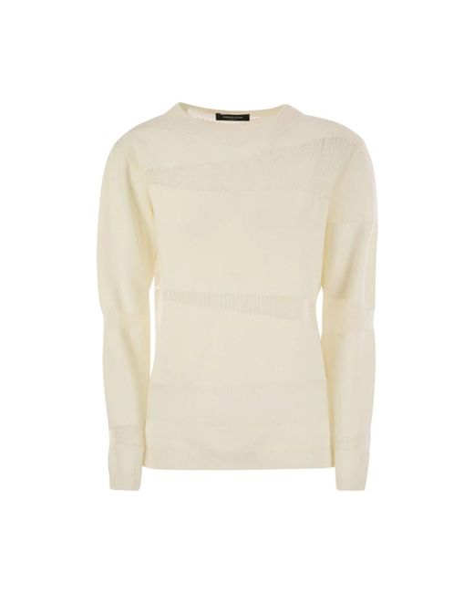 Fabiana Filippi White Round-Neck Knitwear