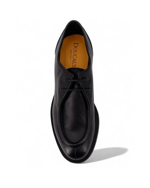 Doucal's Stringata Laced Shoe in het Black voor heren