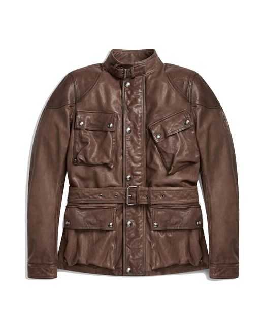 Giacca di pelle di Belstaff in Brown da Uomo