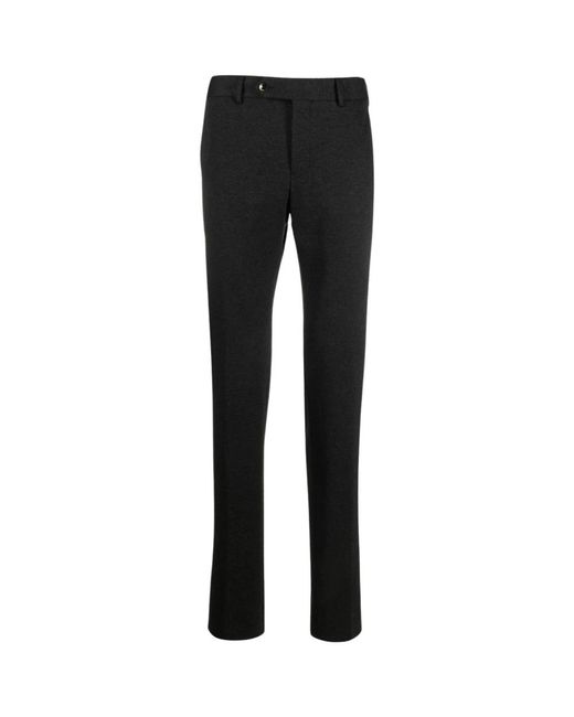 PT Torino Black Slim-Fit Trousers for men