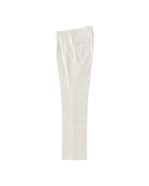 Berwich White Wide Trousers for men