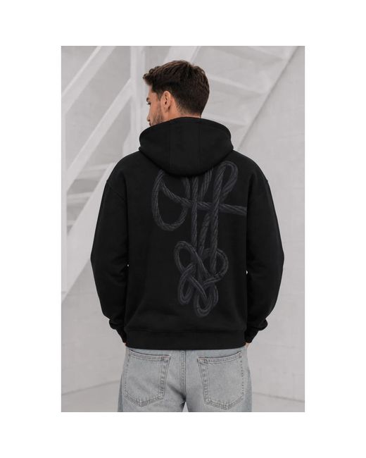 Off The Pitch Black Hoodies for men