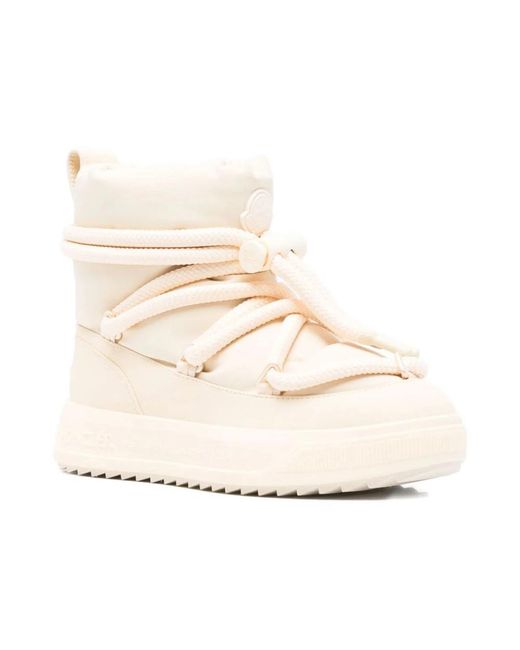 Moncler White Winter Boots