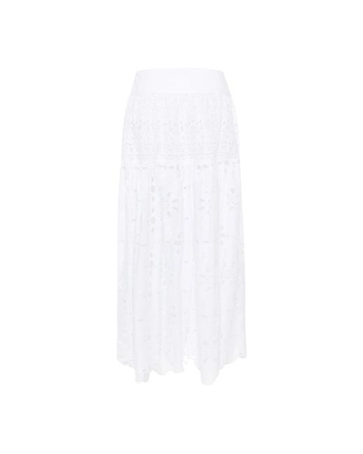 Ermanno Scervino White Midi Skirts