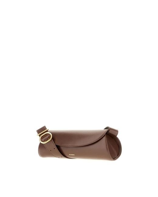 Jil Sander Brown Cross Body Bags