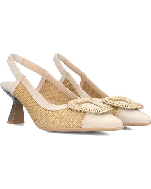 Hispanitas White Leder Slingbacks Für Damen