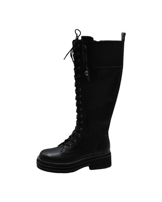 Kurt Geiger Black Lace-Up Boots