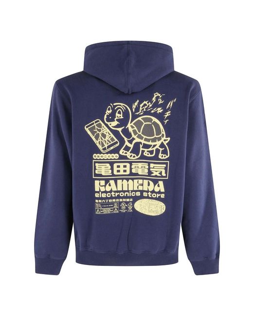 Edwin Kamera Hoodie in het Blue voor heren