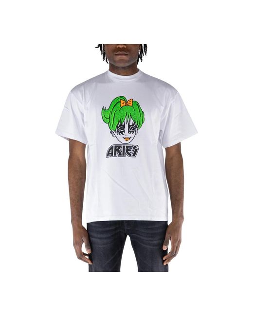 Aries White T-Shirts for men