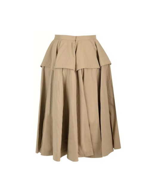 Bottega Veneta Natural Midi Skirts