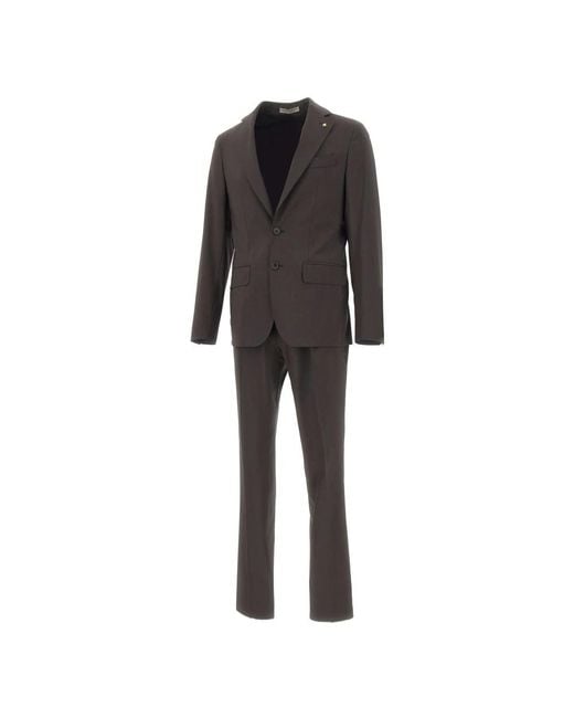 Corneliani Black Single Breasted Suits for men