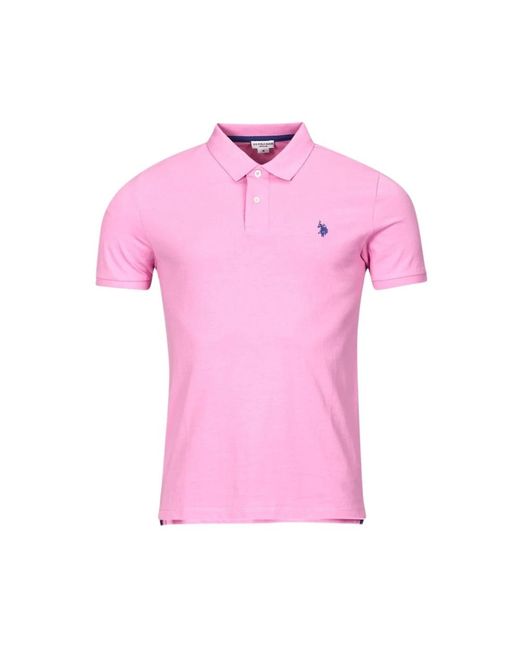 U.S. POLO ASSN. Polo piquet shirt in Pink für Herren