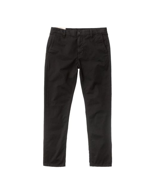 Nudie Jeans Black Straight Fit Jeans for men
