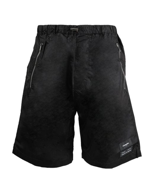 Marcelo Burlon Black Casual Shorts for men