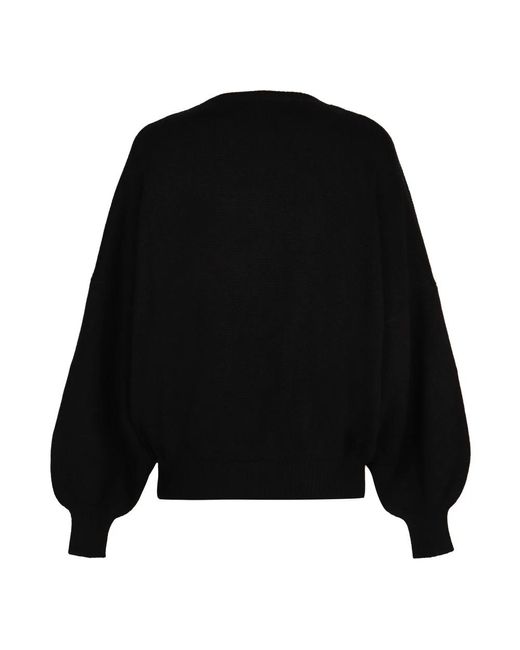 Khaite Black Kaschmir Rippstrick Pullover