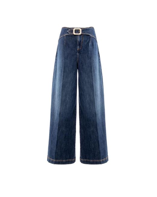 Nenette Blue Wide Jeans