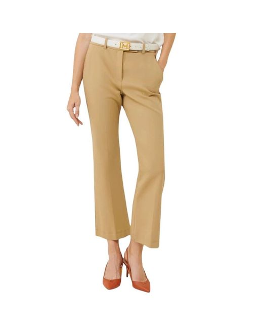 Marella Natural Cropped Trousers