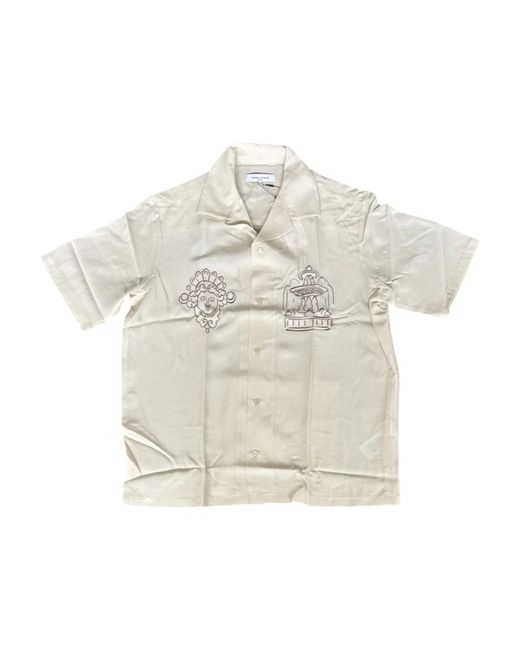 Maison Kitsuné White Short Sleeve Shirts for men