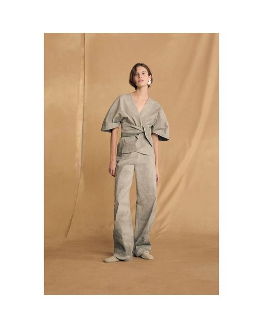Cortana Gray Wide Trousers