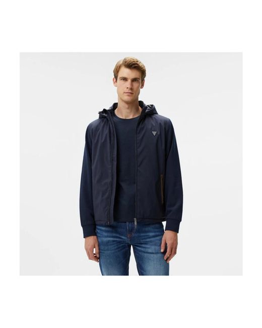 Guess Blue Light Jackets for men