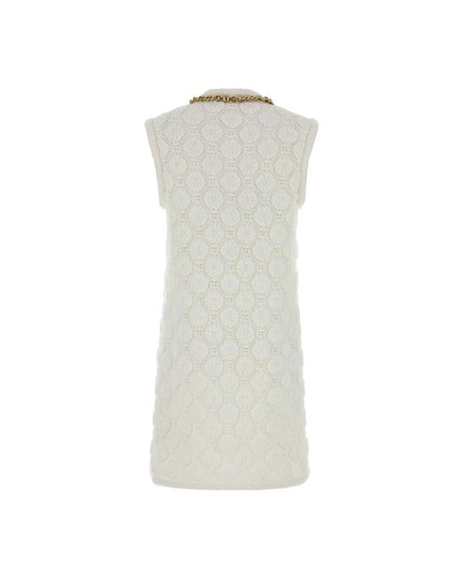 Burberry White Knitted Dresses