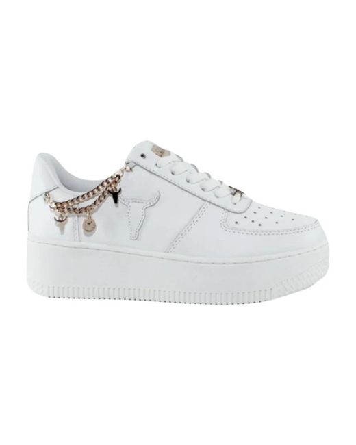 Windsor Smith White Weiße brave/goldene kette sneakers