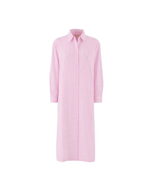 Mc2 Saint Barth Pink Shirt Dresses