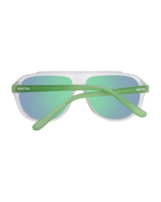 Benetton Accessoires ,Blauw ,Blauwe Injectieframe Zonnebril in het Green voor heren