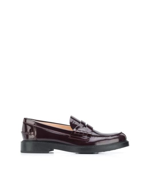 Tod's Red Rote leder penny loafers