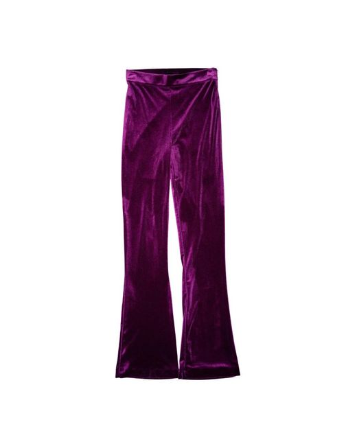 ACTUALEE Purple Wide Trousers