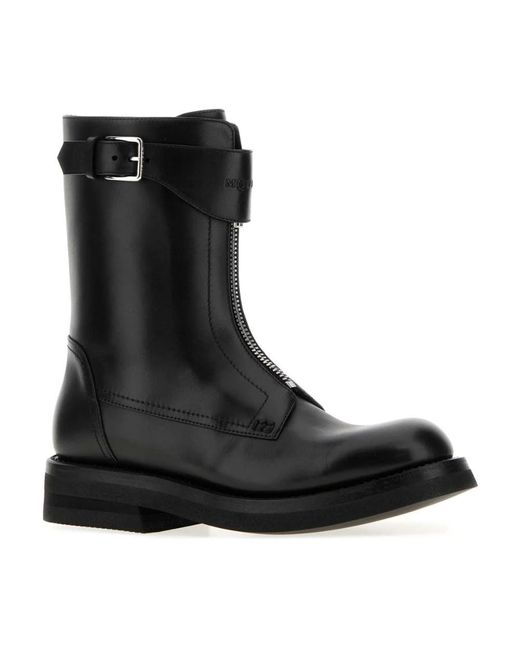 McQueen Black Ankle Boots