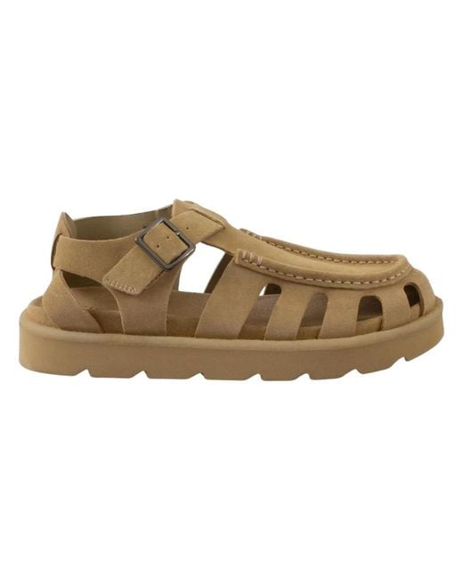 Clarks Brown Flat Sandals for men