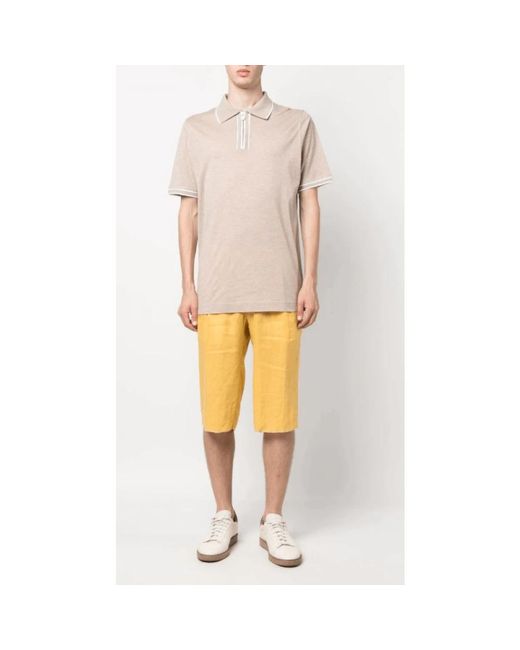 Kiton Yellow Casual Shorts for men