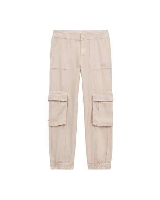 Tapered trousers Guess de color Natural