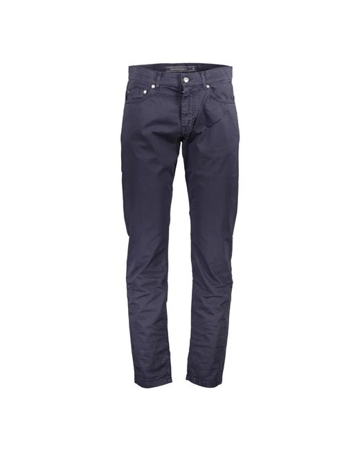 Pantaloni slim-fit in cotone di Harmont & Blaine in Blue da Uomo