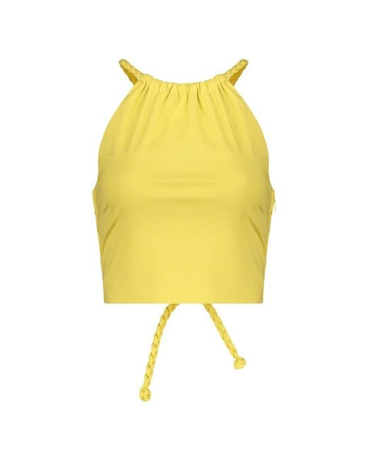 RED Valentino Yellow Sleeveless Tops