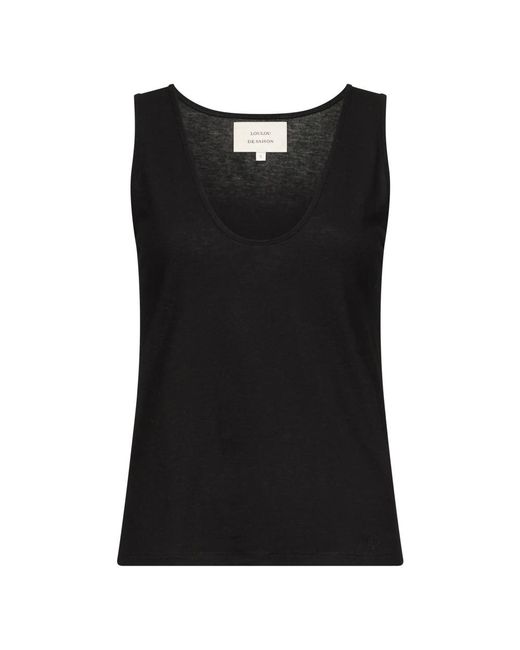 Loulou de Saison Black Sleeveless Tops