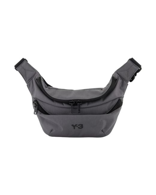 Y-3 Gray Bum Bags